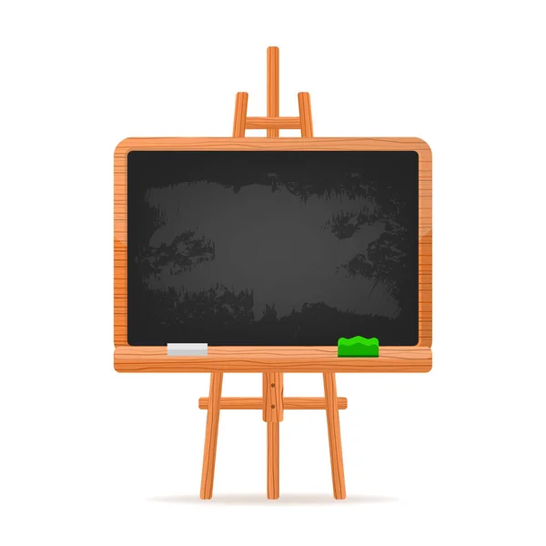 Chalkboard Verde Volta Escola Num Conselho Escolar Verde Ilustração Vetorial — Vetor de Stock