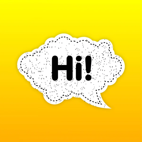 Yellow Speech Bubble Icon Symbol Web Design Sticker Design — Archivo Imágenes Vectoriales