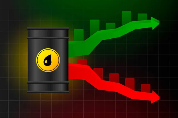 Gas Prices Going Fuel Pump Gas Station Vector Illustration —  Vetores de Stock