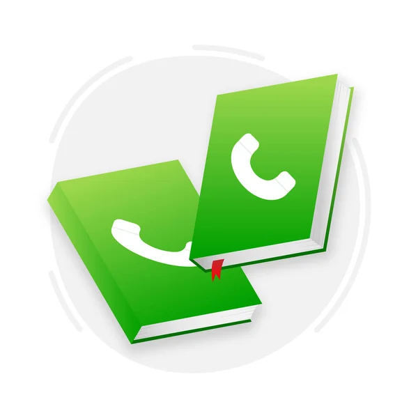 Phone Contact Book Icon Telephone Directory Vector Illustration — vektorikuva