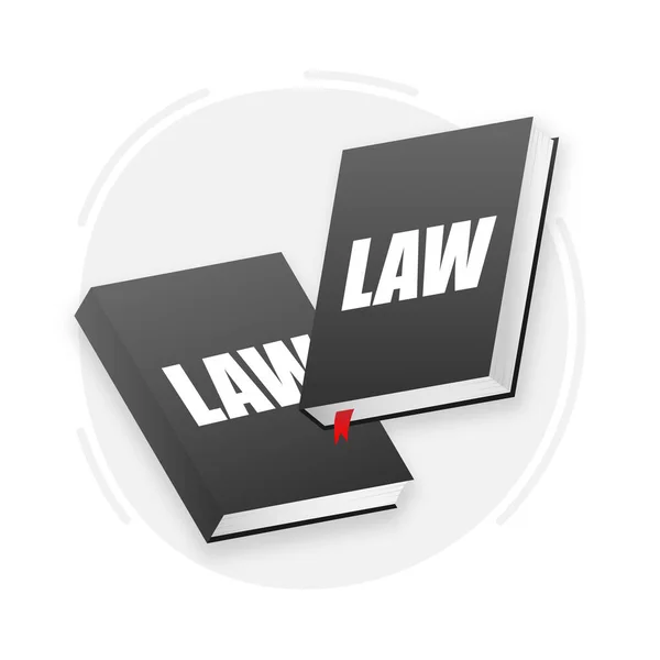 Law Book Justice Law Book Libra Vector Stock Illustration — Stok Vektör