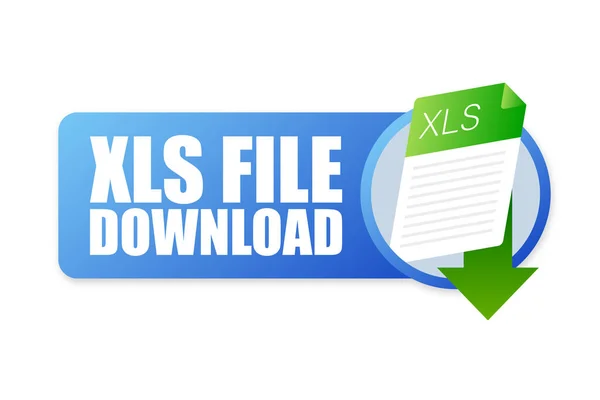 Icône Fichier Xls Type Document Tableur Illustration Graphique Design Plat — Image vectorielle