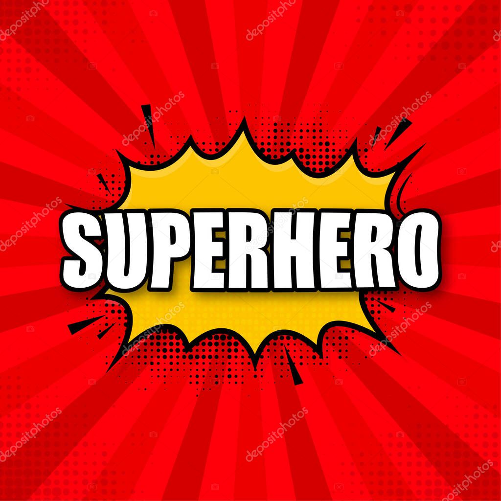 Superhero logo template. Frame with divergent rays. Super hero shield