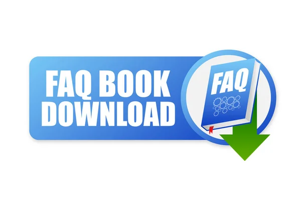 Faq Livre Télécharger Soutenir Concept Aide Soutien Service Clientèle Communication — Image vectorielle