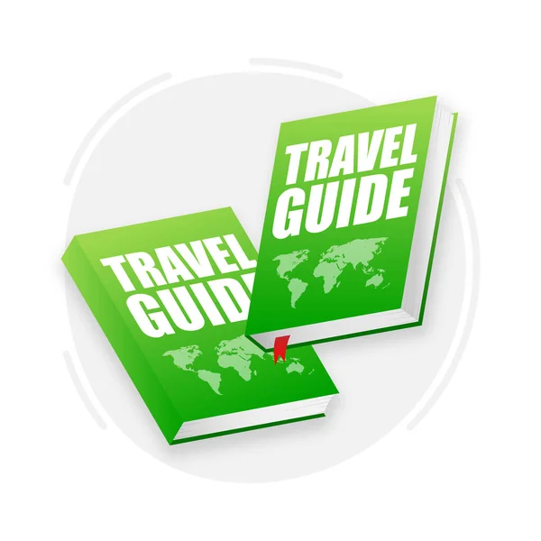 Travel Guide Icon Tourism Book Vector Illustration — Stockvector