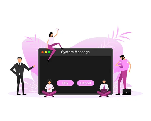 System Message People Great Design Any Purposes Vector Illustration — Stockvektor