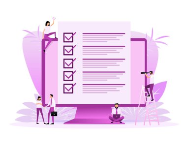 Düz stil yeşil arka planda çizgi araştırma bilgisayarı. Vektör simgesi. Vektör düzlüğü. Satır simgesi. Bilgisayar ekranı