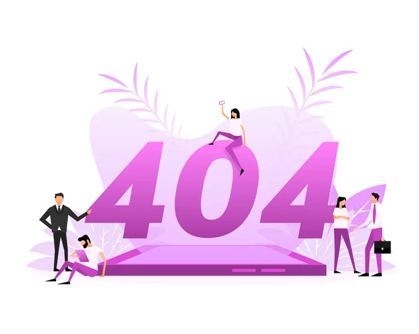 404 Great Design Any Purposes Flat Style People Internet Network — Wektor stockowy