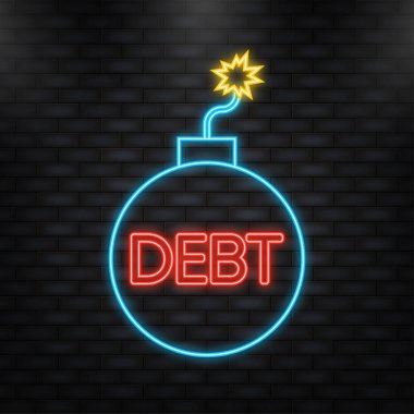 Debts and credit, Struggle for your business. Card for concept design.Vector illustration.