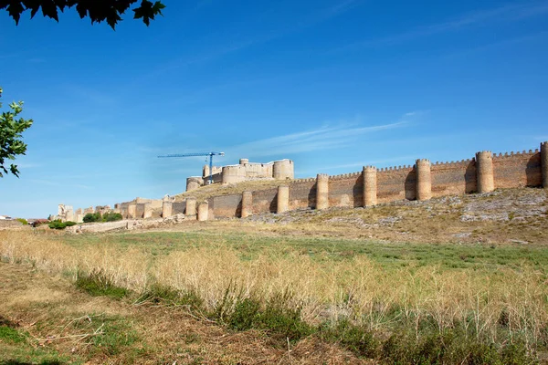 Vista Del Castillo Del Pueblo Berlanga Duero Provincia Soria Construido —  Fotos de Stock