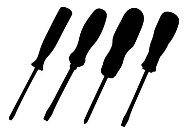 Basit ve Phillips tornavidaları. Vektör resmi.