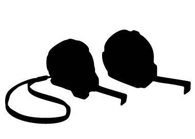 Büyük inşaat bant ölçümleri. Vektör resmi.