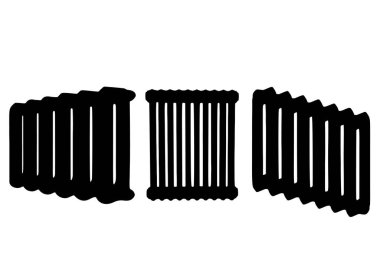 Isıtma radyatörleri. Vektör resmi.