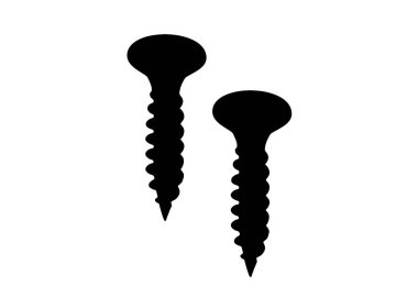 Büyük inşaat vidası. Vektör resmi.