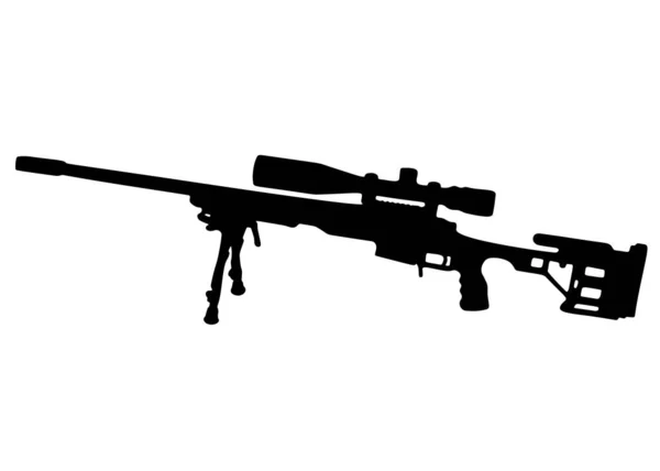 Rifle Francotirador Soporte Imagen Vectorial — Vector de stock