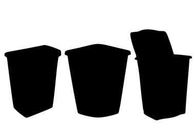 Çamaşır sepetleri. Vektör resmi.