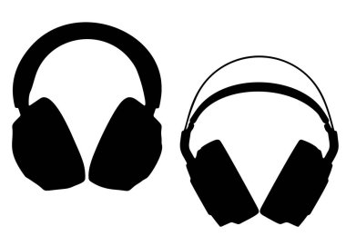 Büyük kulaklıklar dahil. Vektör resmi.
