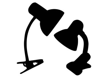 Masa lambası. Vektör resmi.