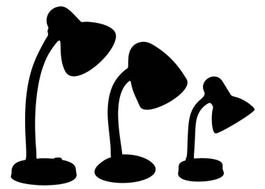 Masa lambaları büyük ve küçüktür. Vektör resmi.