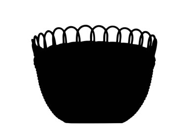 Büyük hasır sepet. Vektör resmi.