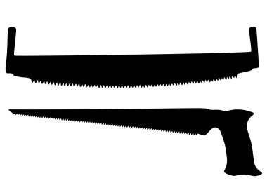 Büyük tahta testereler de dahil. Vektör resmi.