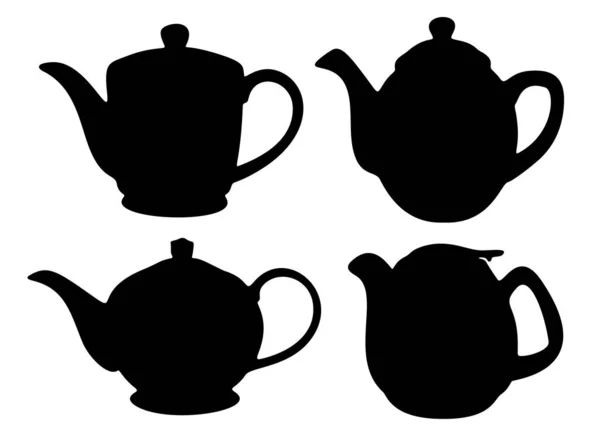 Tea Kettles Included Vector Image — Stock Vector