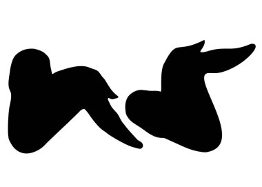 Tavuk kanatları büyüktür. Vektör resmi.