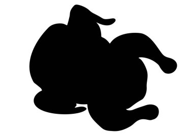 Tavuk leşi çok büyük. Vektör resmi.