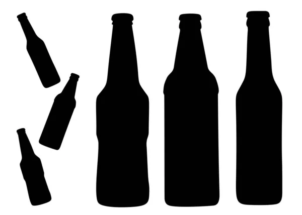 Des Bouteilles Bière Dans Set Image Vectorielle — Image vectorielle