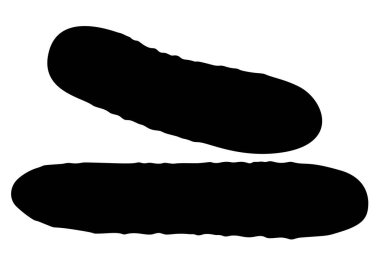 Salatalıklar sette harikadır. Vektör resmi.