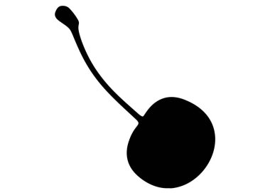 Cherry berry is big. Vector image.