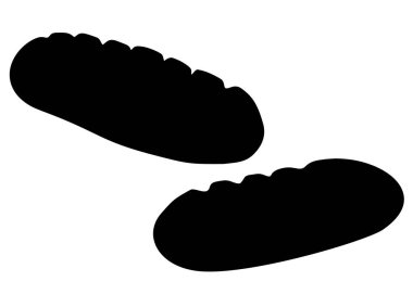 Ekmek de dahil. Vektör resmi.