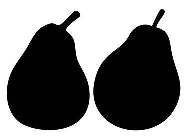 Armutlar büyük meyvelerdir. Vektör resmi.