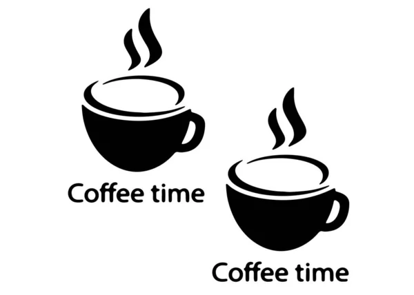 Kahve Dumanlı Bir Fincan Vektör Resmi — Stok Vektör