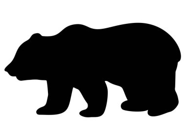 Büyük vahşi ayı. Vektör resmi.