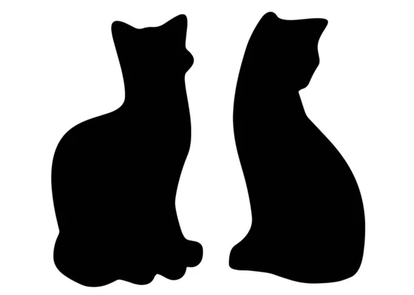 Cats Set Sedentary Vector Image — Stock Vector