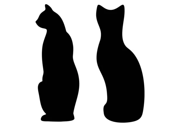 Kattenfiguurtjes Een Set Vectorafbeelding — Stockvector