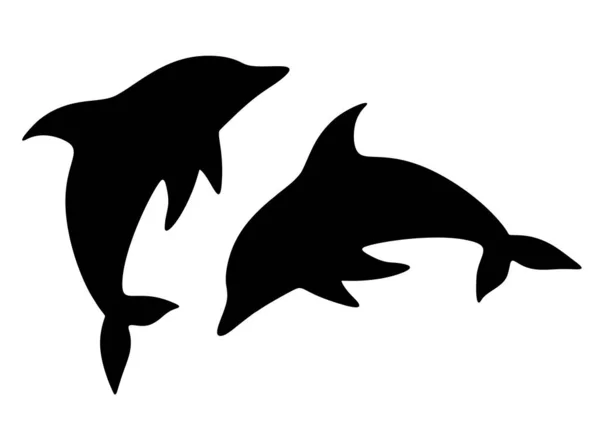 大海海豚矢量图像 — 图库矢量图片
