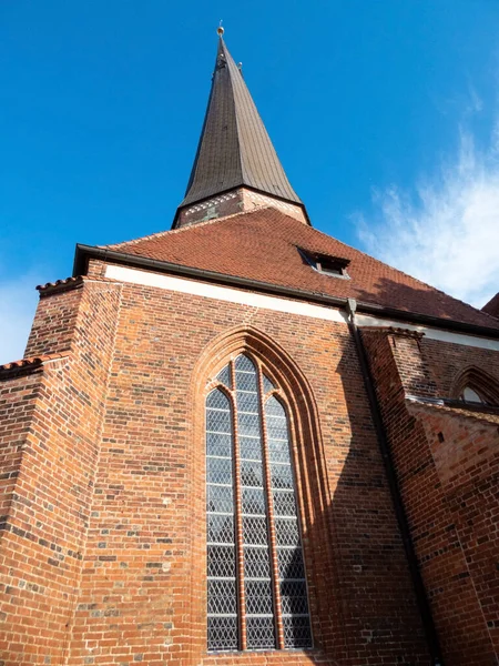 Saint Mary Church Kyrka Byggd Tegel Gotisk Stil Salzwedel Sachsen — Stockfoto