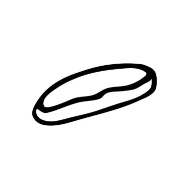 Elle çizilmiş karalama şekli vektörde. Beyaz arka planda izole bir illüstrasyon. Grafik ve web tasarımı için