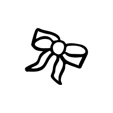 El çizimi karalama stili yay vektör. Beyaz arka planda izole bir illüstrasyon. Grafik ve web tasarımı için