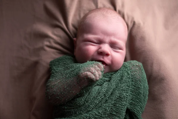 Baby boy posing for his first portrait — Stock Photo, Image