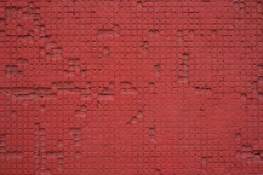 Eksik blokları olan kırmızı kareli desen dokusu. Düz üst görünüm.