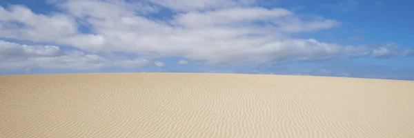 Cabeçalho Bandeira Paisagem Natureza Com Cores Amarelas Azuis Duna Deserto — Fotografia de Stock