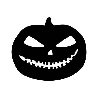 Kabak siluet simge gün Cadılar Bayramı