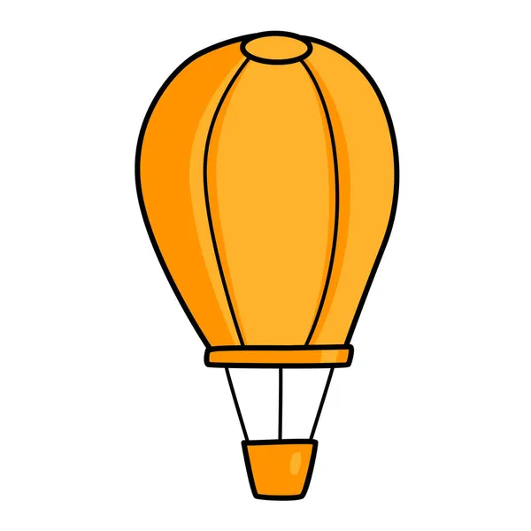 Balão Doodle Isolado Branco Ilustração Desenhada Mão — Vetor de Stock
