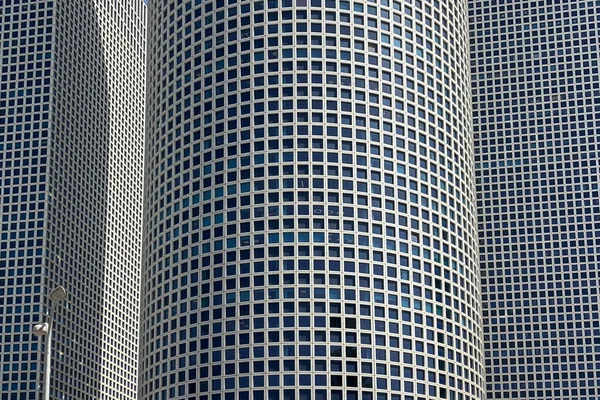 Background Modern Israeli Skyscrapers Buildings Close — Stock Photo, Image