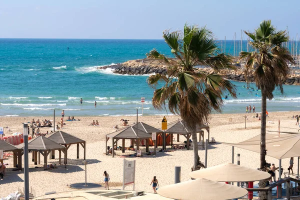 Tel Aviv Jafo Israel Mai 2022 Blick Auf Den Strand — Stockfoto