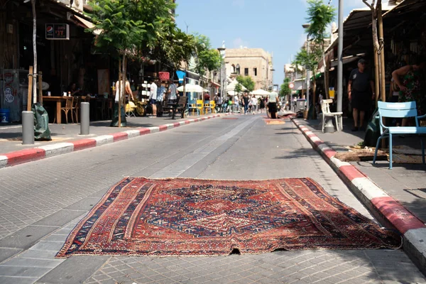 Carpet Lying Road City Street Summer Day Tel Aviv Israel — Foto de Stock