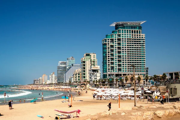 Tel Aviv Yafo Israel September 2022 Blick Auf Einen Strand — Stockfoto